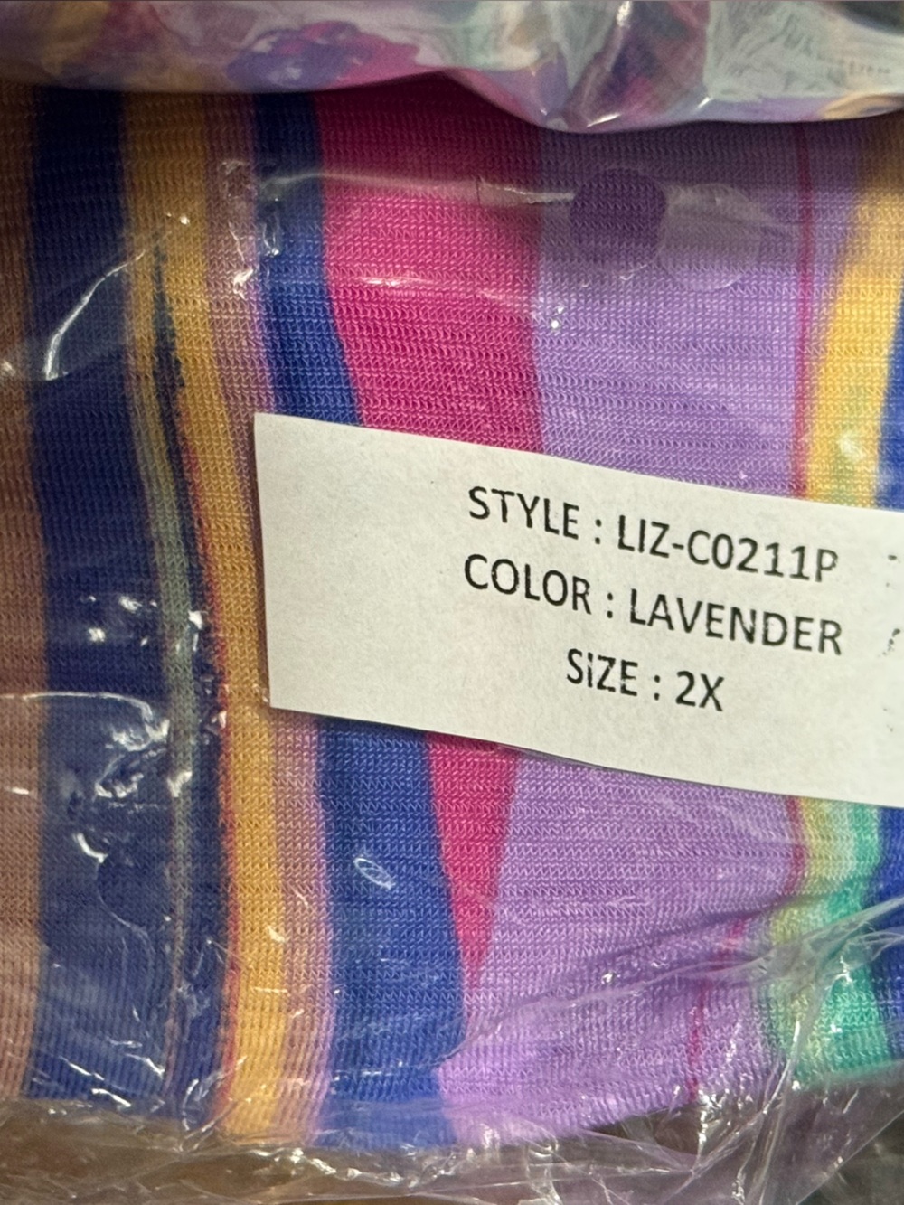 Dear Scarlett Lizzy Lavender Mardi Gras Quarter Sleeve Top NWT - Picture 10 of 10